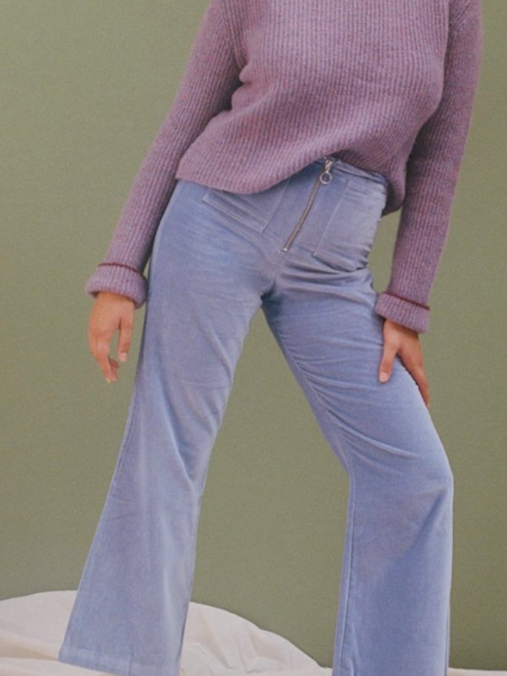 Paloma Wool Wide Leg high Rise Velvet Pants Size 4